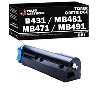 Pulpo Cartucho - Toner B431 / MB461 / MB471 / MB491 Compatible con Oki 44917602/44574902 - Valido para Impresoras Oki Oki B 431D / Oki B 431DN / Oki MB 491 / Oki MB 461 / Oki MB 471 / Oki MB 471W