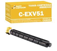 Pulpo Cartucho - Toner C-EXV51 Amarillo Compatible con Canon C-EXV51 / Ref. - Valido para Impresoras ImageRunner IR Advance C5500 II / 5500 Series / C5535 / C5535i / C5540i / C5550i / C5560i