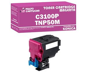 Pulpo Cartucho - Toner C3100P Magenta Compatible con Konica Minolta TNP50M / Ref. A0X5354 - Valido para Impresoras Konica Minolta Bizhub C3100 P