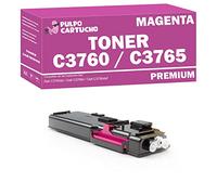 Pulpo Cartucho - Toner C3760 / C3765 Magenta Compatible con DELL Ref. 593-11121 - Valido para Impresoras C3760dn / C3760n / C3765dnf