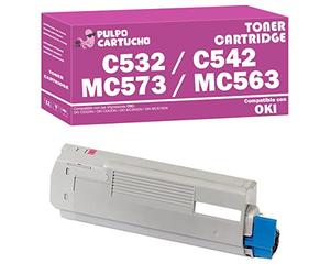 Pulpo Cartucho - Toner C532 / C542 / MC573 / MC563 Magenta Compatible con Oki 46490606/46490402 - Valido para Impresoras Oki C532DN / C542DN / MC563DN / MC573DN