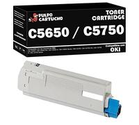 Pulpo Cartucho - Toner C5650 / C5750 Negro Compatible con Oki 43865708 - Valido para Impresoras Oki C5650 / C5650 DN / C5650 N / C5650 Series / C5750 / C5750 DN / C5750 N / C5750 Series