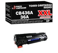 Pulpo Cartucho - Toner CB436A Premium XXXL (3.000 Pág) Negro Compatible con HP CB436A Premium XXXL (3.000 Pág) / Ref. 36A - Valido para Laserjet M1120, M1522, M1522, P1503, P1504, P1505, P1506