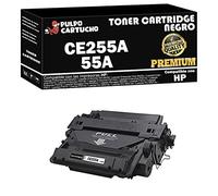Pulpo Cartucho - Toner CE255A Negro Compatible con HP CE255A / Ref. 55A - Premium - Valido para Impresoras Laserjet P3010, P3011, P3015, Pro M521, Enterprise 500 M525, P3015, Managed Flow M525