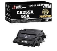 Pulpo Cartucho - Toner CE255X Negro Compatible con HP CE255X / Ref. 55X - Premium - Valido para Impresoras Laserjet P3010, P3011, P3015, Pro M521, Enterprise 500 M525, P3015, Managed Flow M525