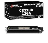Pulpo Cartucho - Toner CE310A Negro Compatible con HP CE310A / Ref. 126A - Valido para Impresoras Series Laserjet Pro 100 Color M175 / Laserjet Pro Cp1020 Color/Topshot Laserjet Pro M275