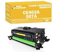 Pulpo Cartucho - Toner CE402A Amarillo Compatible con HP CE402A / Ref. 507A - Valido para Impresoras Laserjet Enterprise 500 Color Series M551 / M575 / Color Flow M575c / Laserjet Pro 500 Color M570