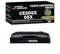 Pulpo Cartucho - Toner CE505X Premium Negro Compatible con HP CE505X Premium/Ref. 05X - Premium - Valido para Impresoras Laserjet Series P2050 / P2053 / P2054 / P2055 / P2056 / P2057