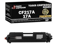 Pulpo Cartucho - Toner CF217A Premium Negro Compatible con HP CF217A Premium/Ref. 17A - Premium - Valido para Impresoras Laserjet Pro M102, M130, M132, M134, Ultra M134a, MFP M130fw, MFP M130nw