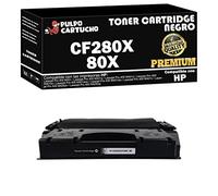 Pulpo Cartucho - Toner CF280X Premium Negro Compatible con HP CF280X Premium/Ref. 80X - Valido para Impresoras Laserjet Pro 400 M401, M401a, M401d, M401dn, M401dne, M401dw, M401n, M425dn, M425dw