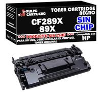 Pulpo Cartucho - Toner CF289X (Sin Chip) Negro Compatible con HP CF289X (Sin Chip) / Ref. 89X - Sin Chip - Valido para Laserjet Enterprise M507, M528, Flow MFP M528, Managed E50145dn, E52645