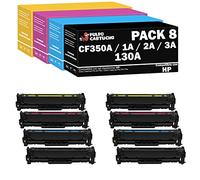 Pulpo Cartucho - Toner CF350A / CF351A / CF352A / CF353A Pack 8 Compatible con HP CF350A / CF351A / CF352A / CF353A / Ref. 130A - Pack 8 - Valido para Impresoras Color Laserjet Pro M176n / M177fw