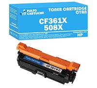 Pulpo Cartucho - Toner CF361X Cyan Compatible con HP CF361X / Ref. 508X - Valido para Impresoras Color LaserJet Enterprise M552dn / M553 / M553dn / M553n / M553x / M577dn / M577f / Flow M577c