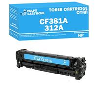 Pulpo Cartucho - Toner CF381A Cyan Compatible con HP CF381A / Ref. 312A - Valido para Impresoras Color Laserjet Pro M476dn / Color Laserjet Pro M476dw / Color Laserjet Pro M476nw