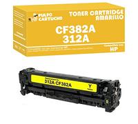 Pulpo Cartucho - Toner CF382A Amarillo Compatible con HP CF382A / Ref. 312A - Valido para Impresoras Color Laserjet Pro M476dn / Color Laserjet Pro M476dw / Color Laserjet Pro M476nw