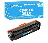 Pulpo Cartucho - Toner CF401X Cyan Compatible con HP CF401X / Ref. 201X - Valido para Impresoras Color Laserjet Pro M250, M252dw, M252n, M270, M274dn, M274n, M277dw, M277n