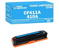 Pulpo Cartucho - Toner CF411A Cyan Compatible con HP CF411A / Ref. 410A - Valido para Impresoras Color LaserJet Pro M377dw / M452 / M452dn / M452dw / M452nw / M477fdn / M477fdw / M477fnw