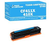 Pulpo Cartucho - Toner CF411X Cyan Compatible con HP CF411X / Ref. 410X - Valido para Impresoras Color Laserjet Pro M377dw / M452 / M452dn / M452dw / M452nw / M477fdn / M477fdw / M477fnw