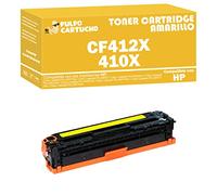 Pulpo Cartucho - Toner CF412X Amarillo Compatible con HP CF412X / Ref. 410X - Valido para Impresoras Color Laserjet Pro M377dw / M452 / M452dn / M452dw / M452nw / M477fdn / M477fdw / M477fnw