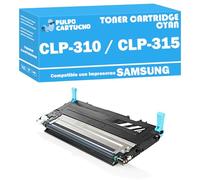 Pulpo Cartucho - Toner CLP-310 / CLP-315 Cyan Compatible con Samsung CLT-C4092S-Remanufacturado - Valido para Impresoras Samsung CLP-310 Series / CLP-315 Series / CLX-3170 Series / CLX-3175 Series