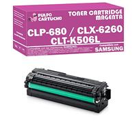 Pulpo Cartucho - Toner CLP-680 / CLX-6260 Magenta Compatible con Samsung CLT-M506L - Remanufacturado - Valido para Impresoras Samsung CLP 680DW/CLP 680ND/CLX 6260FD/CLX 6260FR/CLX 6260FW/CLX 6260ND