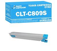 Pulpo Cartucho - Toner CLT-C809S Cyan Compatible con Samsung SS567A - Remanufacturado - Valido para Impresoras Samsung CLX 9201NA/CLX 9251NA/CLX 9301NA | MultiXpress-C9201NA/C9251NA/C9301NA