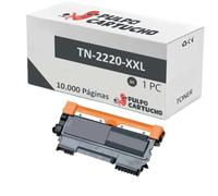 Pulpo Cartucho - Toner Compatible con Brother TN2220XXL Negro