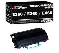 Pulpo Cartucho - Toner E260 / E360 / E460 Negro Compatible con Lexmark Ref. E260A11E - Valido para Impresoras Lexmark (Ver Descripción)
