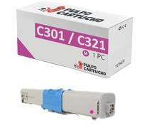 Pulpo Cartucho - Toner Genérico C301 / C321 Magenta Compatible con Oki Ref. 44973534 - Valido para Impresoras C301dn, C321dn, MC332dn, MC340, MC342dn, MC342dnw