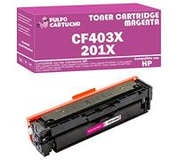 Pulpo Cartucho - Toner Genérico CF403X Magenta Compatible con HP 201X Magenta/CF-403X - Valido para Impresoras Color Laserjet Pro M250, M252dw, M252n, M270, M274dn, M274n, M277dw, M277n