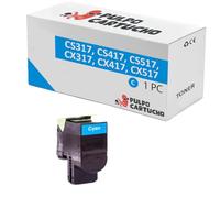 Pulpo Cartucho - Toner Genérico CS317 / CS417 / CS517 / CX317 / CX417 / CX517 Cyan Compatible con Lexmark 71B20K0 - Valido para Impresoras CS317dn, CS417dn, CS517de, CX317dn, CX417de, CX517de