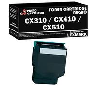 Pulpo Cartucho - Toner Genérico CX410 / CX510 Negro Compatible con Lexmark 80C2HK0 / 802HK - para Impresoras CX410de, CX410 Series, CX410dte, CX410e, CX510 Series, CX510de, CX510dhe, CX510dthe