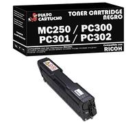 Pulpo Cartucho - Toner Genérico MC250, PC300, PC301, PC302 Negro Compatible con Ricoh 408352, MC250BK - para M-C250, M-C250FW, M-C250FWB, M-C250W, P-C300, P-C300W, P-C301W, P-C301SF, P-C302FW