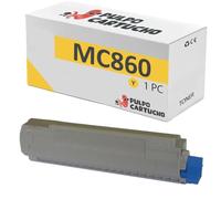 Pulpo Cartucho - Toner Genérico MC860 Amarillo Compatible con Oki MC 860 / Ref. 44059209 - Valido para Impresoras MC 860 CDTN, MC 860 CDXN, MC 860 DN, CX 2633