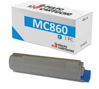 Pulpo Cartucho - Toner Genérico MC860 Cyan Compatible con Oki MC 860 / Ref. 44059211 - Valido para Impresoras MC 860 CDTN, MC 860 CDXN, MC 860 DN, CX 2633