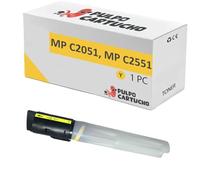 Pulpo Cartucho - Toner Genérico MP C2051 / C2551 Amarillo Compatible con Ricoh 841507 - Valido para Impresoras Ricoh Aficio MP C2051, MP C2051 AD, MP C2551, MP C2551 AD