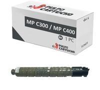 Pulpo Cartucho - Toner Genérico MP C300 / MP C400 Negro Compatible con Ricoh Ref. 841550 - para Aficio MP C300 C300ht C300hw C300sr C400 C400sr C401 C401sp C401spf C401sr C401srsp C401zsp C401zsrsp
