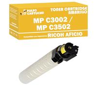 Pulpo Cartucho - Toner Genérico MP C3002 / MP C3502 Amarillo Compatible con Ricoh 842017/841652 / 841740 - Valido para Impresoras Aficio MP C3002, MP C3002AD, MP C3502, MP C3502AD