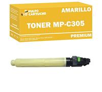 Pulpo Cartucho - Toner Genérico MP C305 Amarillo Compatible con Ricoh 842080/841597 - Valido para Impresoras Aficio MP C305sp, Aficio MP C305spf
