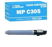 Pulpo Cartucho - Toner Genérico MP C305 Cyan Compatible con Ricoh 842082/841595 - Valido para Impresoras Aficio MP C305sp, Aficio MP C305spf
