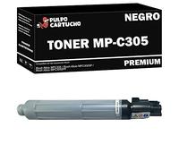Pulpo Cartucho - Toner Genérico MP C305 Negro Compatible con Ricoh 842079/841618 - Valido para Impresoras Aficio MP C305sp, Aficio MP C305spf