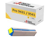 Pulpo Cartucho - Toner Genérico Pro 9431, Pro 9541 Amarillo Compatible con Oki 45536553 - Para OKI Pro 9431DMe, 9431dn, 9431Ec, 9431Ev, 9431, 9541, 9541dn, 9541Ec, 9541Ev, 9542dn, 9542Ec, 9542Ev, 9542