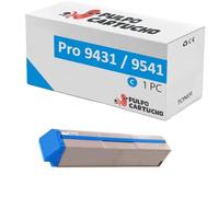 Pulpo Cartucho - Toner Genérico Pro 9431, Pro 9541 Cyan Compatible con Oki 45536555 - para Oki Pro 9431DMe, 9431dn, 9431Ec, 9431Ev, 9431, 9541, 9541dn, 9541Ec, 9541Ev, 9542dn, 9542Ec, 9542Ev, 9542