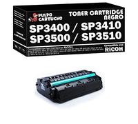 Pulpo Cartucho - Toner Generico SP 3400, SP 3410, SP 3500, SP 3510 Negro Compatible con Ricoh 406522/406990 - para Aficio SP 3400N, 3400SF, 3410DN, 3410N, 3410SF, 3500n, 3500sf, 3500sp, 3510dn