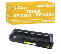 Pulpo Cartucho - Toner Genérico SP C252 / SP C262 Amarillo Compatible con Ricoh 407534/407719 - Valido para Impresoras Aficio SP C252dn, SP C252DNw, SP C252sf, SP C262DNw, SP C262SFNw