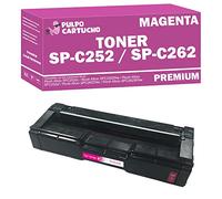 Pulpo Cartucho - Toner Genérico SP C252 / SP C262 Magenta Compatible con Ricoh 407533/407718 - Valido para Impresoras Aficio SP C252dn, SP C252DNw, SP C252sf, SP C262DNw, SP C262SFNw