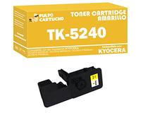 Pulpo Cartucho - Toner Genérico TK-5240 Amarillo Compatible con Kyocera TK5240 / 1T02R7ANL0 - Valido para Impresoras ECOSYS M5526cdn / ECOSYS M5526cdw / ECOSYS P5026cdn / ECOSYS P5026cdw
