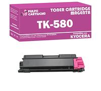 Pulpo Cartucho - Toner Genérico TK-580 Magenta Compatible con Kyocera TK580 / 1T02KTBNL0 - Valido para Impresoras ECOSYS P6021CDN / FS-C5150DN