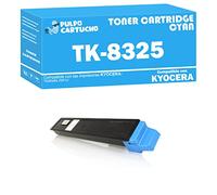 Pulpo Cartucho - Toner Genérico TK-8325 Cyan Compatible con Kyocera TK8325 / 1T02NPCNL0 - Valido para Impresoras TASKalfa 2551ci