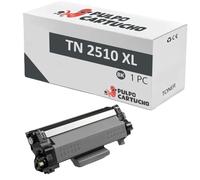Pulpo Cartucho - Toner Genérico TN-2510 XL Negro Compatible con Brother TN2510XL - MFC L2800DW, L2827DW, L2835DW, L2860DW, L2860DWE / DCP L2660DW, L2620DW, L2627DWE, L2665DW / HL L2445DW, L2400DW